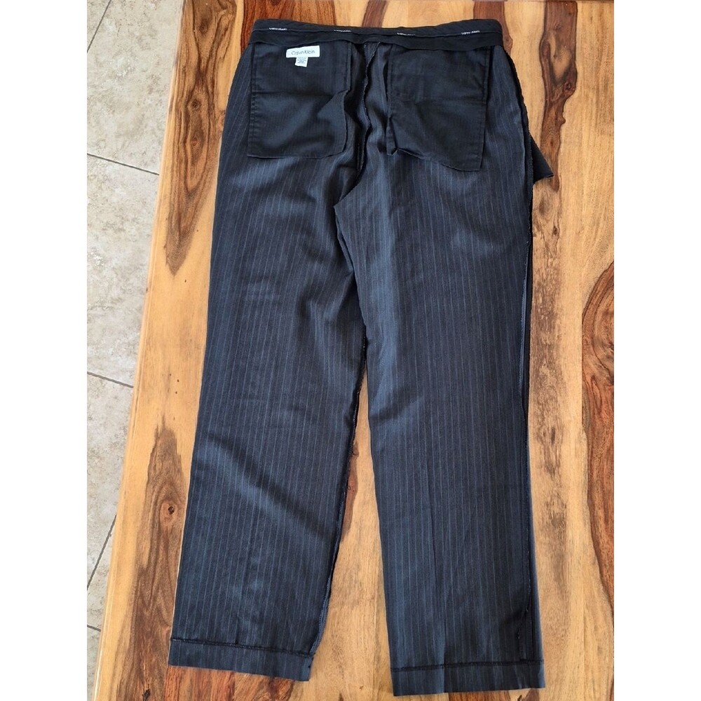 Calvin Klein Striped, 72% Wool Blend Pants Sz 33W 32L - Picture 15 of 15
